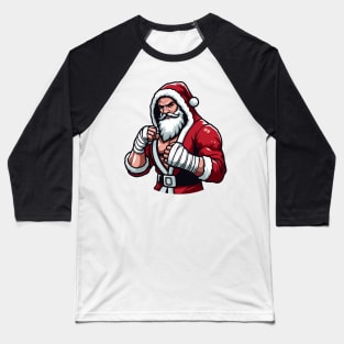 Santa "Fighter" Claus Baseball T-Shirt